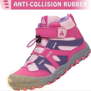 Mishansha Outdoor Ankle Hiking Boots Girls Trekking Walking Shoes size 9 T Pink